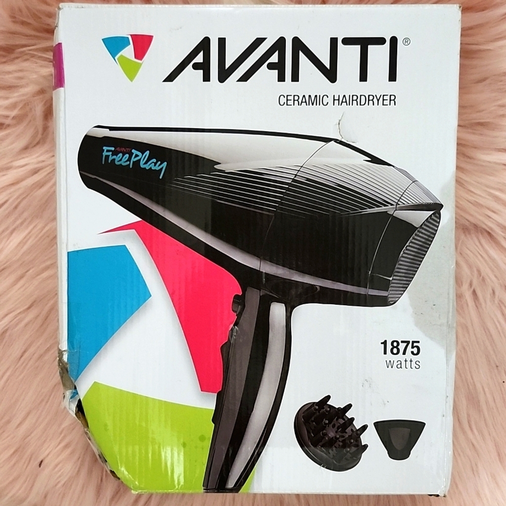 Brand New AVANTI FREE PLAY CERAMIC HAIRDRYER *NOTE*
